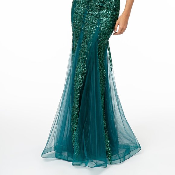 GLS Collective | Dresses | Glitter Sequin Mermaid Long Dress Gsgl2939 ...